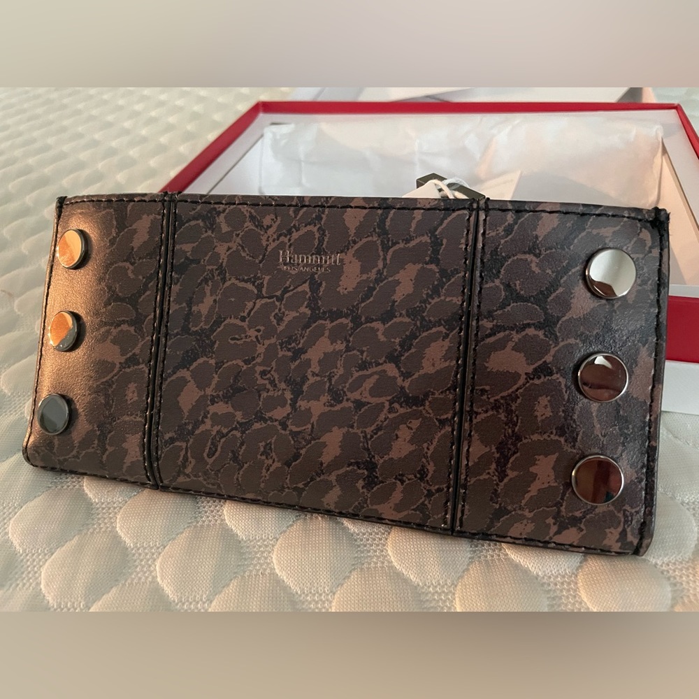 Hammitt North Black Leopard Wallet
